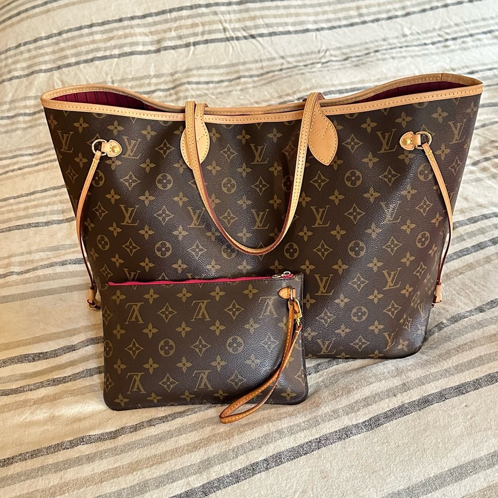 Louis Vuitton Neverfull GM Pivione w Pouch Made in France - BRAND NEW leather